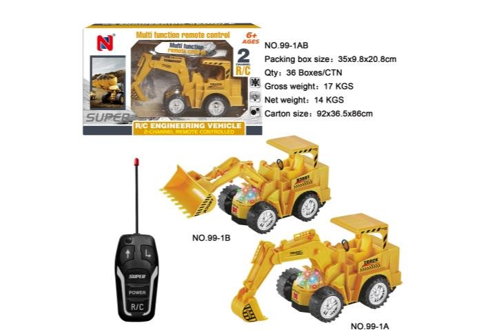 RC экскаватор 2 канала с подсветкой — бюджет ¥17.2